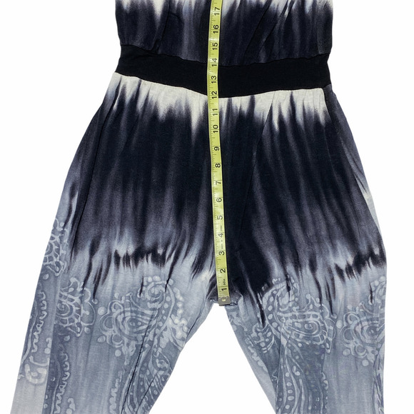MONTEAU Tie Dye Ombre Embroidered Jumpsuit M - Picture 6 of 15